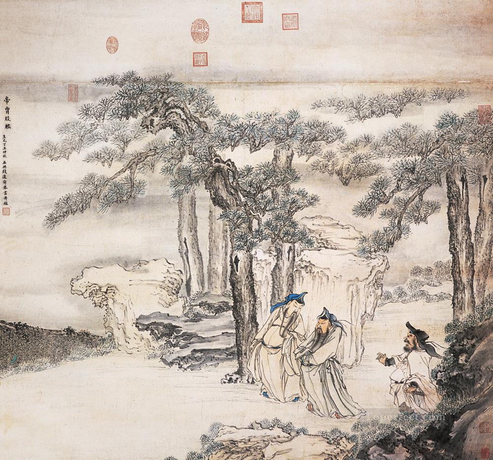 皇帝の助手 古い中国の墨油絵